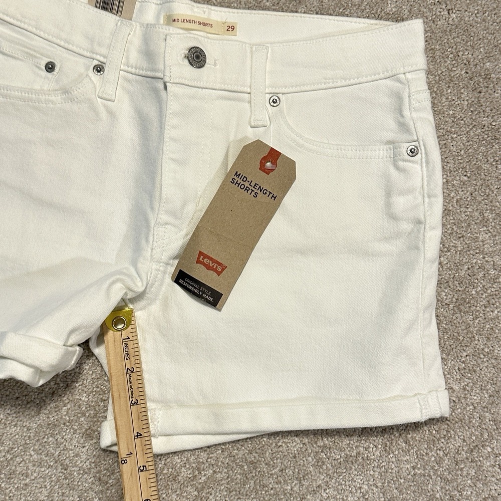 LEVI'S DENIM JEAN MID LENGTH SHORTS‎ WOMEN'S SZ 29 NEW SUMMER CASUAL - Picture 5 of 7